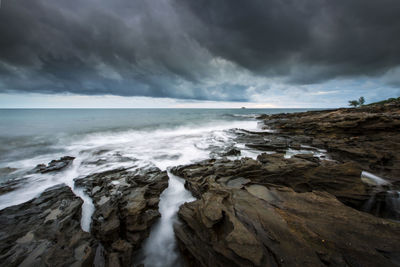 Scenic view of sea against sky