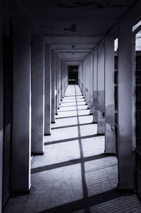 Empty corridor of building