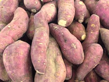 Full frame shot of carrots at market stall