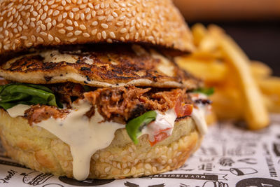 Close-up of food on plate