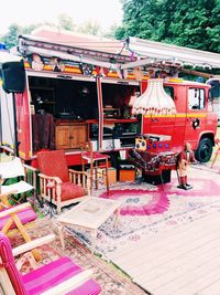 View of market stall