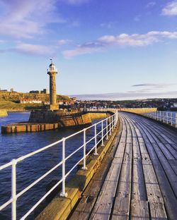 Perspective look at whitby pier