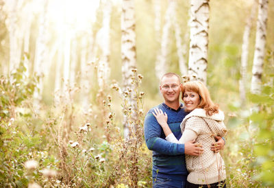Portrait of a smiling young couple
