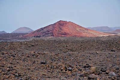 Scenic view of desert against sky