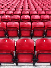 Full frame shot of empty chairs