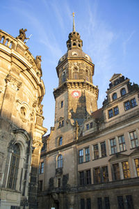 Low angle view of buildings against sky