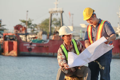 Man working at construction site