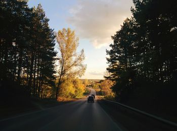 Road passing through landscape