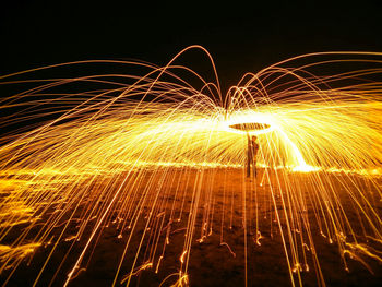 Light trails at night