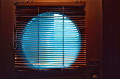 Close-up of illuminated window of building