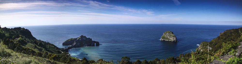 Panoramic view of sea against sky