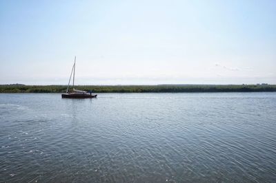 Boats in calm sea