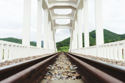 Railroad tracks against sky