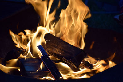 Close-up of campfire