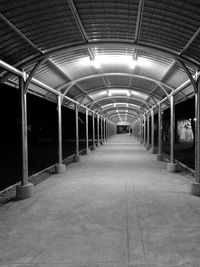 Empty illuminated corridor