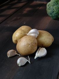 Close-up of food on table