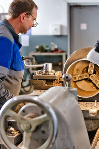 Worker standing at factory