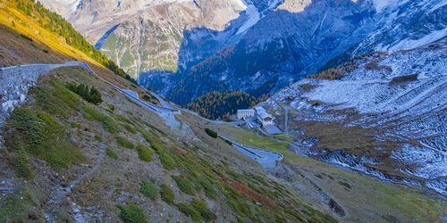 Scenic view of snowcapped mountains