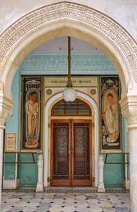 Entrance of historic building