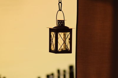 Close-up of hanging light