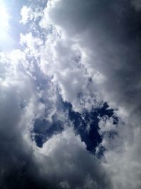 Low angle view of cloudy sky