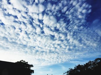 Low angle view of cloudy sky