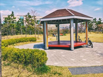 Bench in park