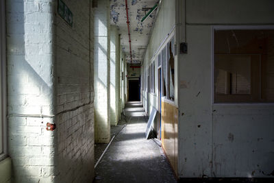 Empty corridor of building