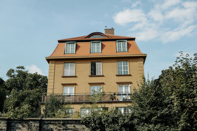 Low angle view of building against sky