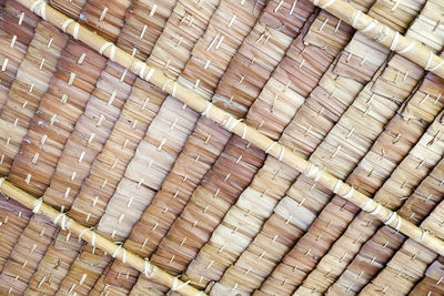 Detail of thatch straw roof background