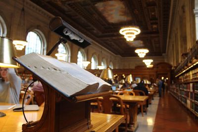 Interior of library