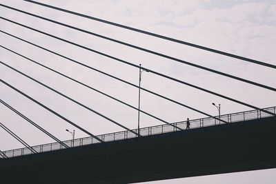 Low angle view of bridge against sky