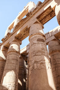 Stone pillars. luxor, egypt.