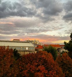 Scenic view of dramatic sky during sunset