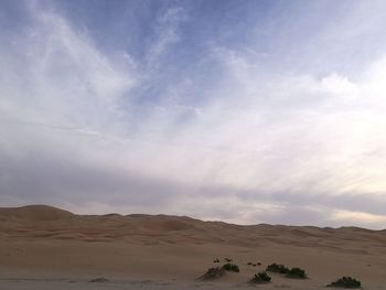 Scenic view of desert against sky