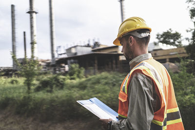 Man working at construction site