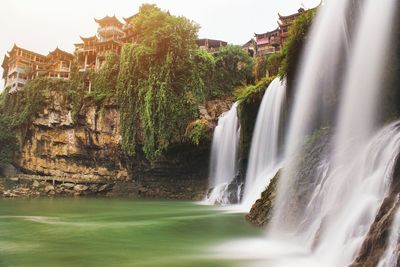 View of waterfall