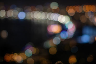 Defocused image of illuminated lights