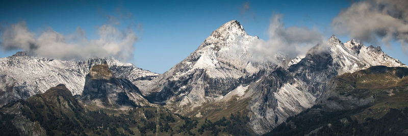 Panoramic shot of mountains against sky