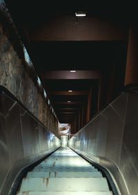 Interior of illuminated tunnel