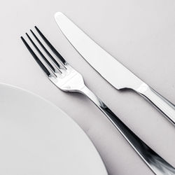 Directly above shot of fork on table