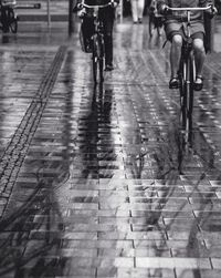 People walking in city