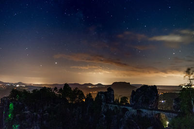 Scenic view of sky at night