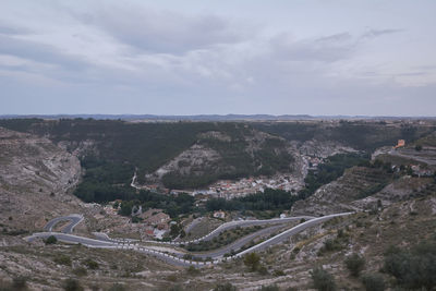 Winding road through the mountains in summer, colors of spain