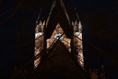 Low angle view of sky at night
