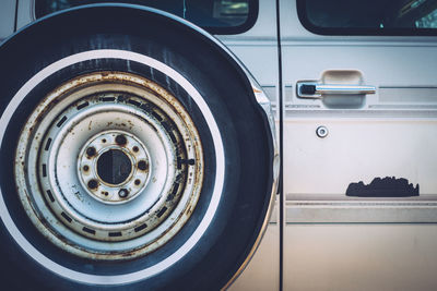 Close-up of vintage car