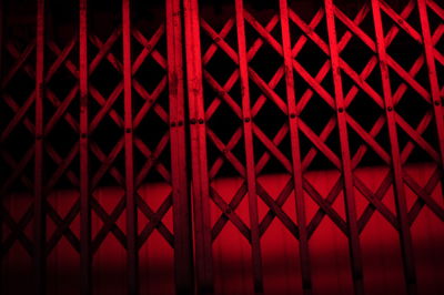 Full frame shot of red fence