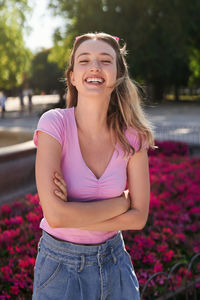 Portrait of a smiling young woman