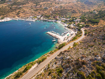 Aerial view of sea and landscape