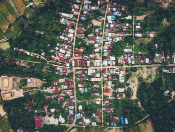 High angle view from khon kaen province community and village images